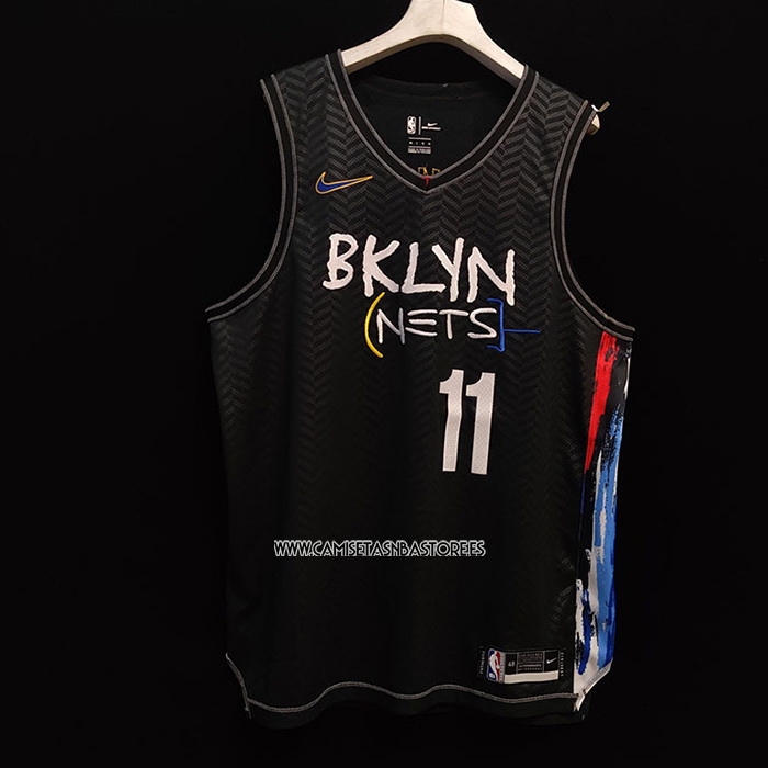 Kyrie Irving NO 11 Camiseta Brooklyn Nets Ciudad Autentico 2020-21 Negro
